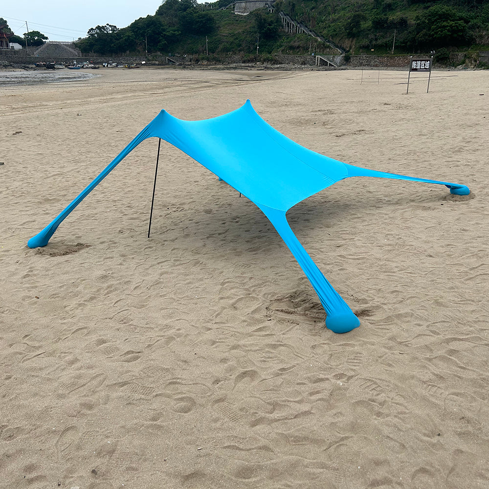 Portable Beach Tent Sun Shelter – UPF50+ Windproof Family Canopy