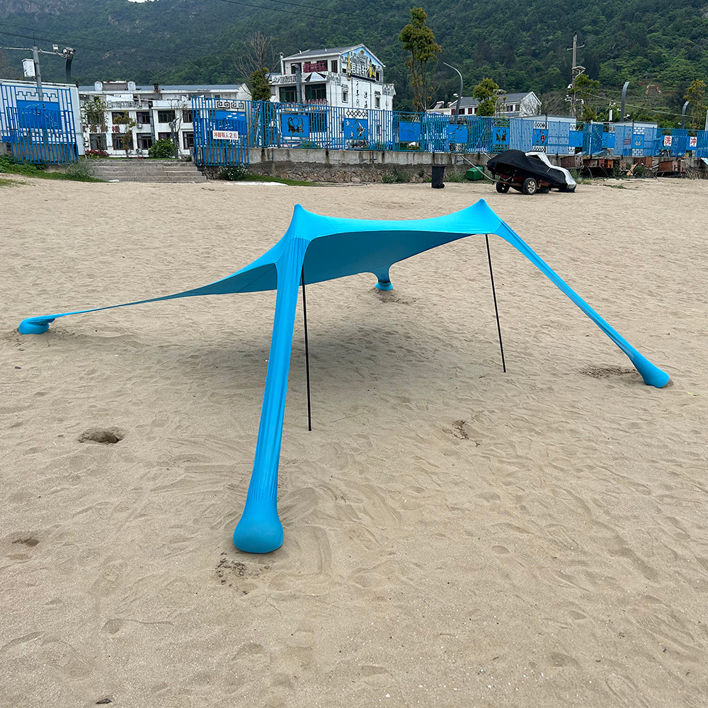 Portable Beach Tent Sun Shelter – UPF50+ Windproof Family Canopy