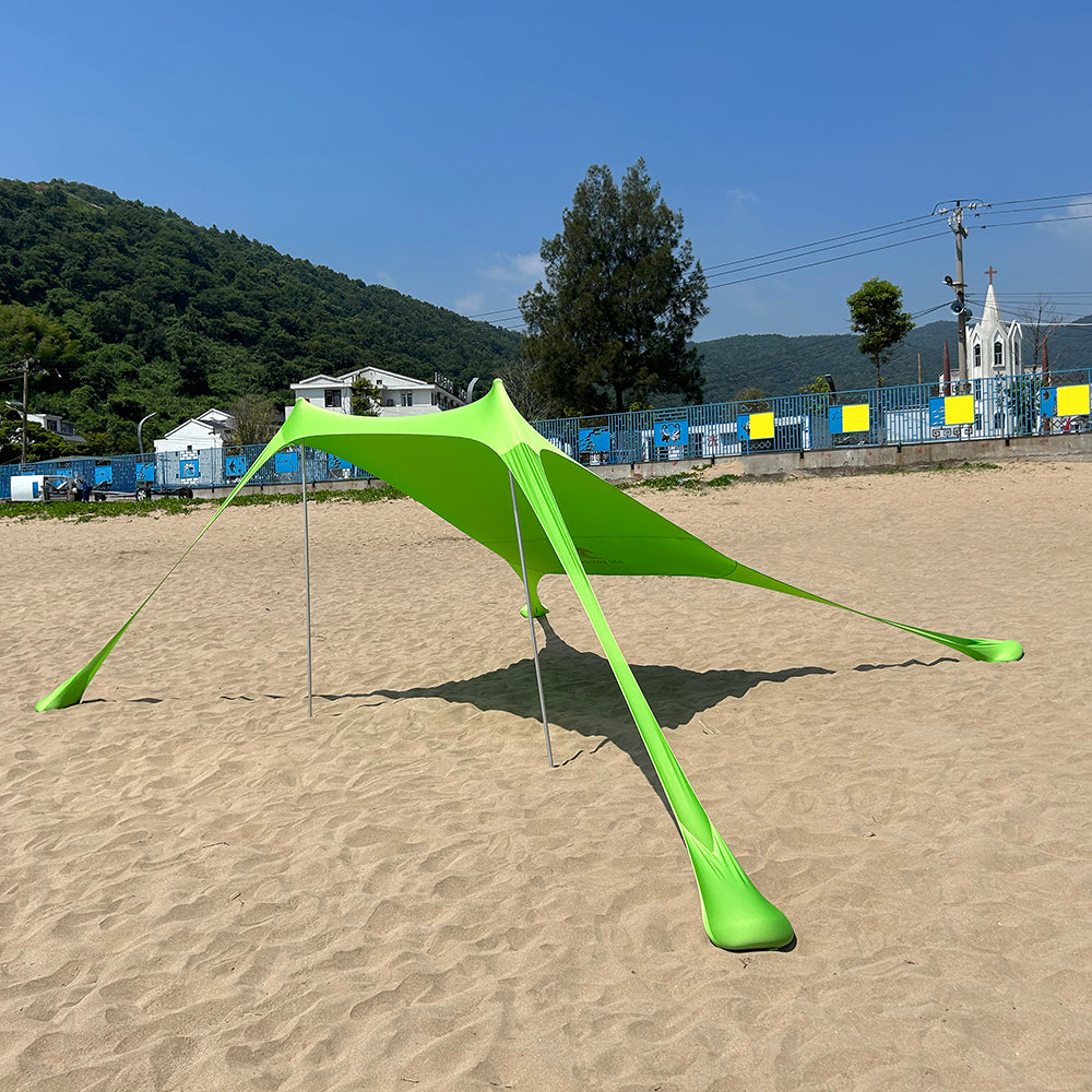 Portable Beach Tent Sun Shelter – UPF50+ Windproof Family Canopy