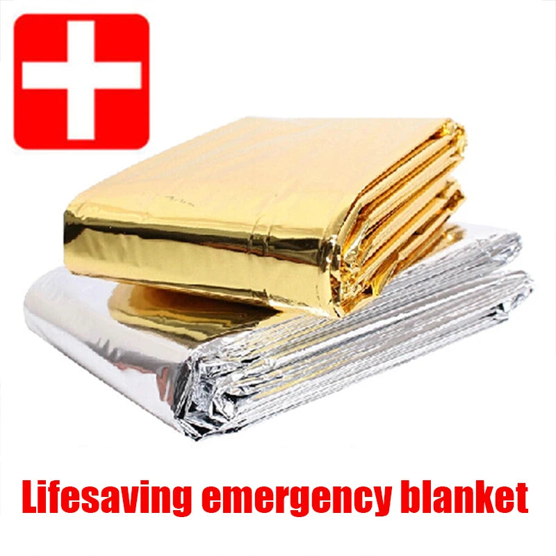 Emergency Thermal Survival Blanket – Waterproof & Windproof