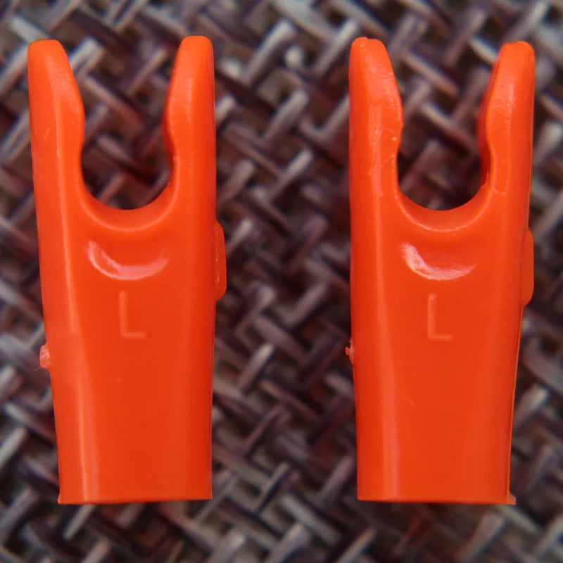 50pcs Arrow Pin Nocks – Size L & S for ID6.2mm/ID4.2mm Shafts