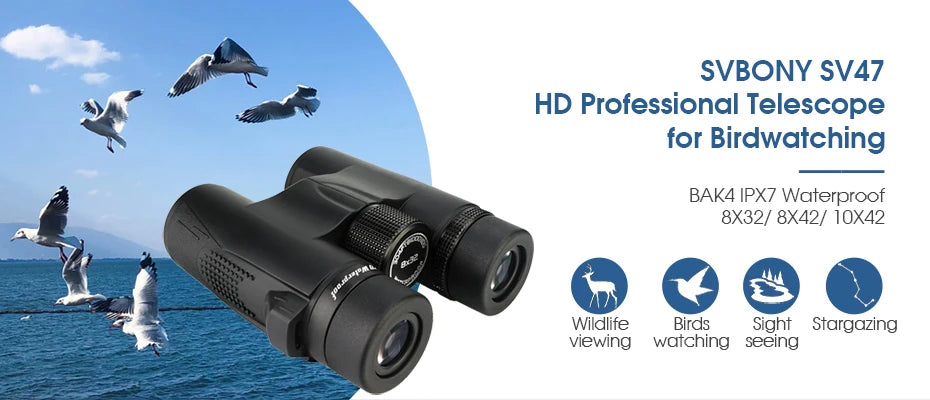 SVBONY SV47 Waterproof Bird Watching Binoculars