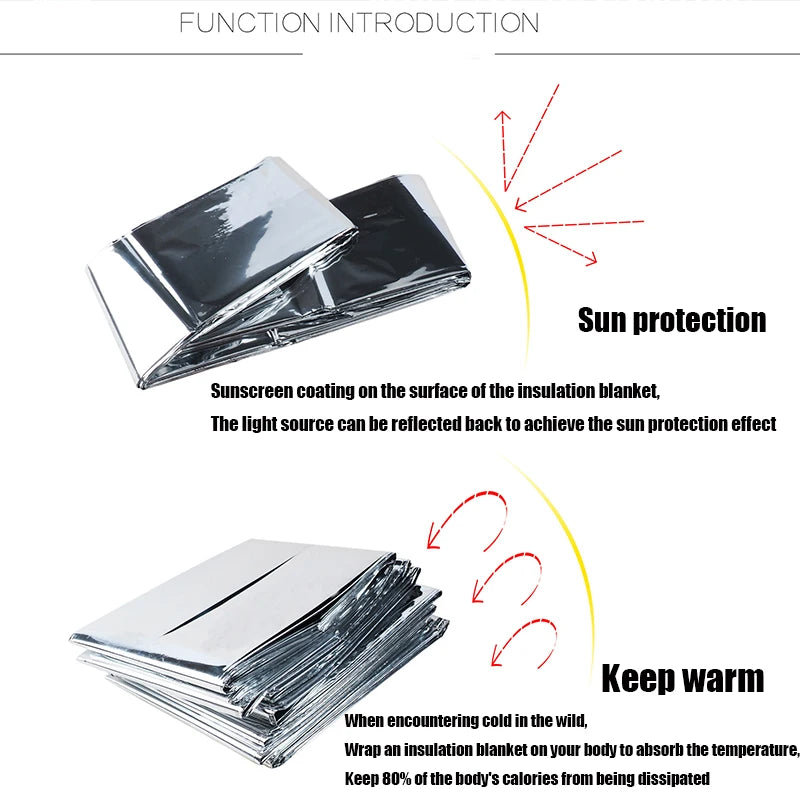 Emergency Thermal Survival Blanket – Waterproof & Windproof