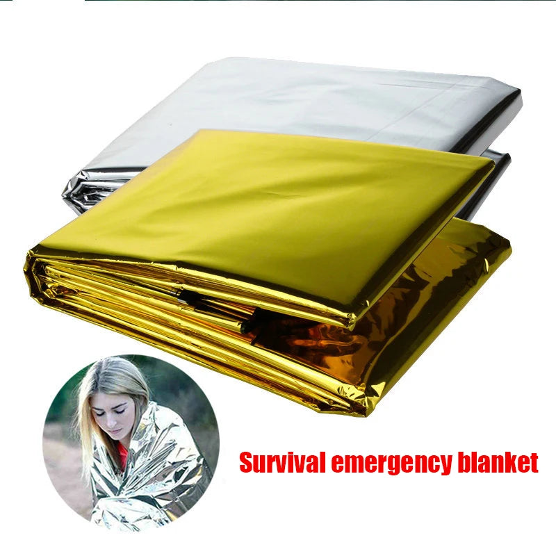 Emergency Thermal Survival Blanket – Waterproof & Windproof