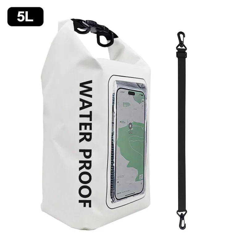 Waterproof Dry Bag with Touchscreen – 2L/5L for Outdoor Sports