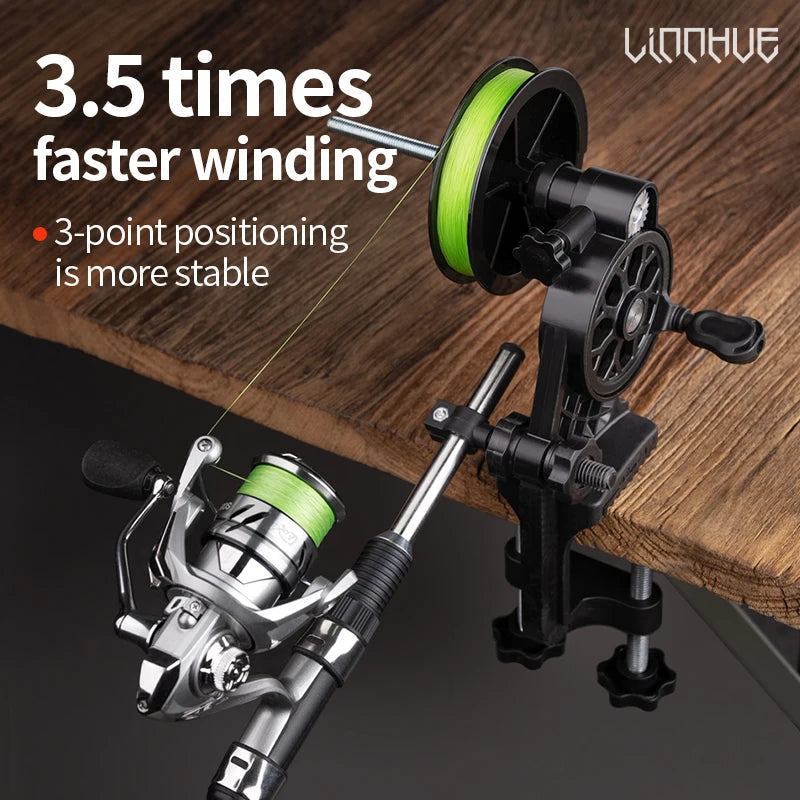 LINNHUE Fishing Line Winder – Lightweight Spooler for Spinning & Baitcasting Reels