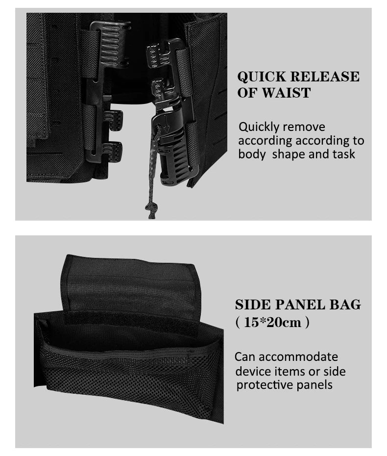 Ranger Green Tactical Plate Carrier Vest – MOLLE & Quick-Release