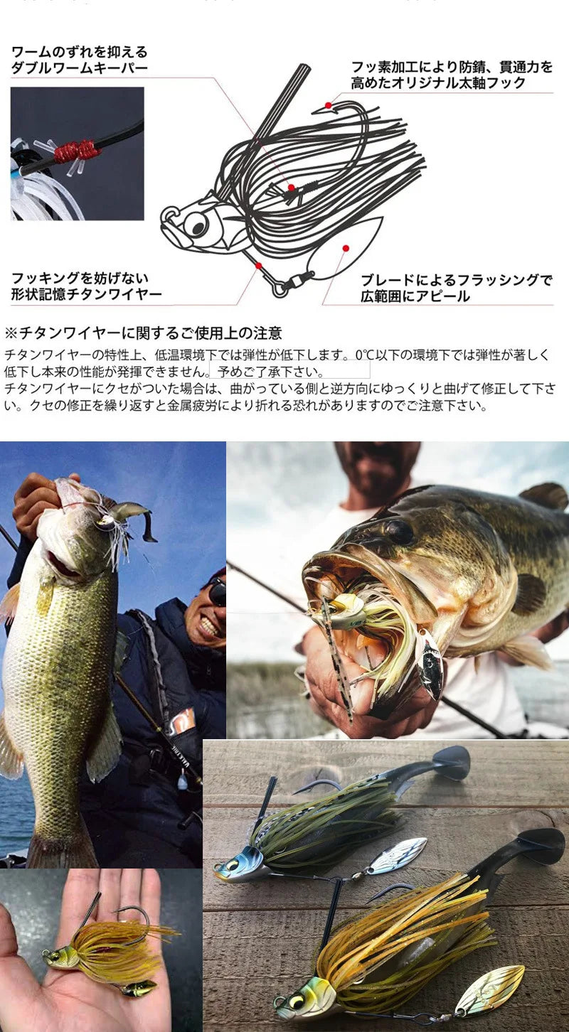 13.5g Chatterbait Spinner Jig – Bass Fishing Lure Kit