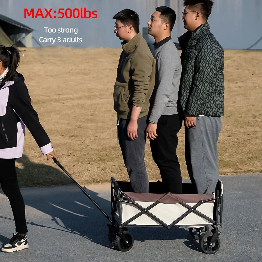 Collapsible Folding Utility Wagon – Heavy-Duty Outdoor Cart