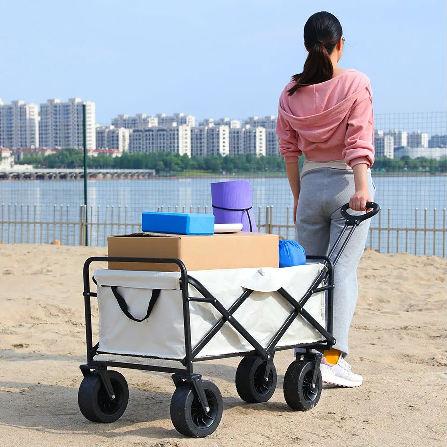 Collapsible Folding Utility Wagon – Heavy-Duty Outdoor Cart