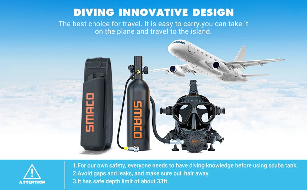 SMACO S400Pro 1L Mini Scuba Tank