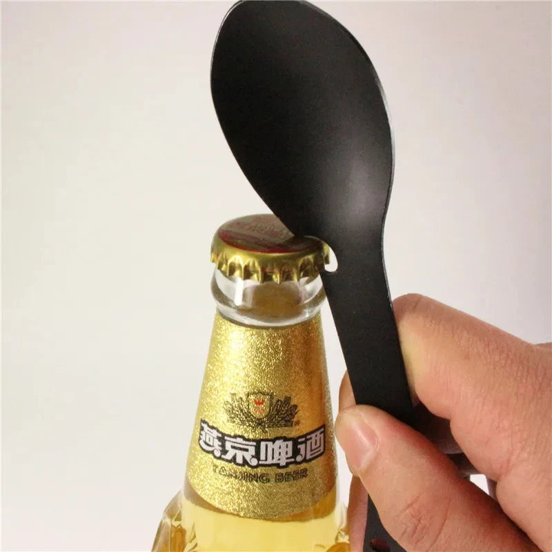 5-in-1 Camping Survival Tool – Fork, Knife, Spoon, Opener EDC Kit