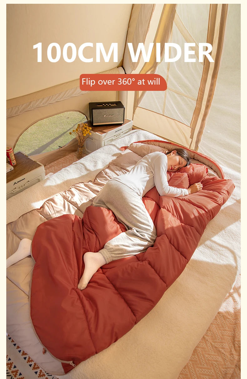 BISINNA 3-Season Camping Sleeping Bag – Lightweight & Extra Long