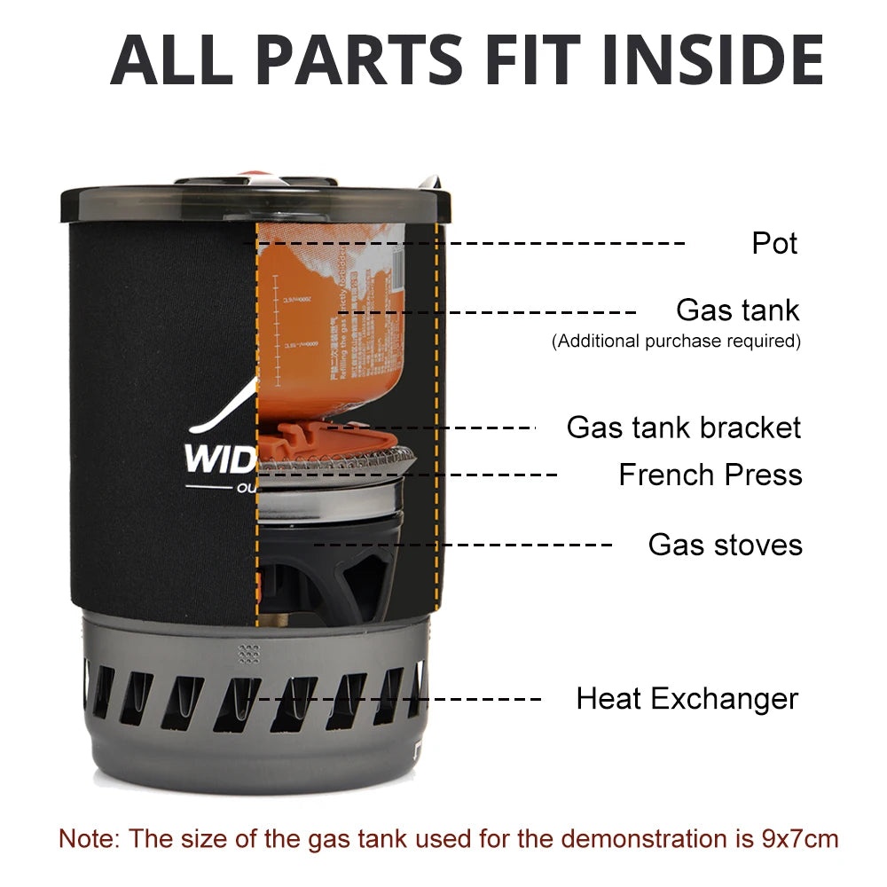 Widesea Camping Cooking System – Stove, Pot & Cookware Set