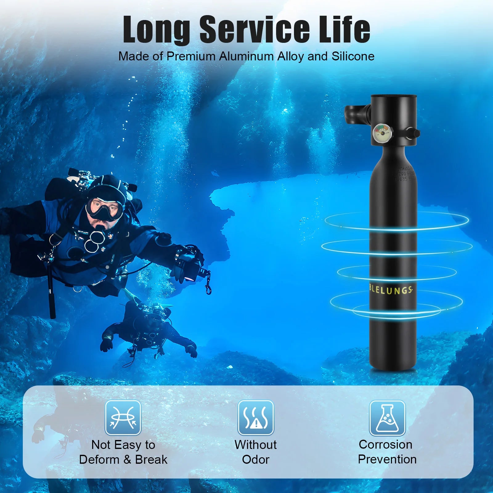 0.5L Mini Scuba Tank for Underwater Breathing