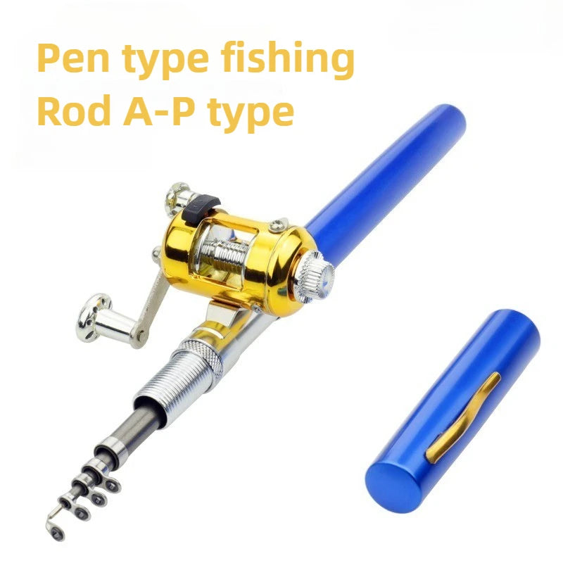 Mini Telescopic Pen Fishing Rod and Reel Combo Set