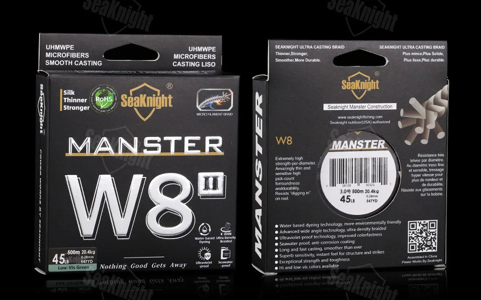 SeaKnight W8 II 300M PE Braided Fishing Line – 8-Weave Saltwater Grade