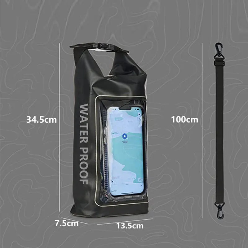 Waterproof Dry Bag with Touchscreen – 2L/5L for Outdoor Sports