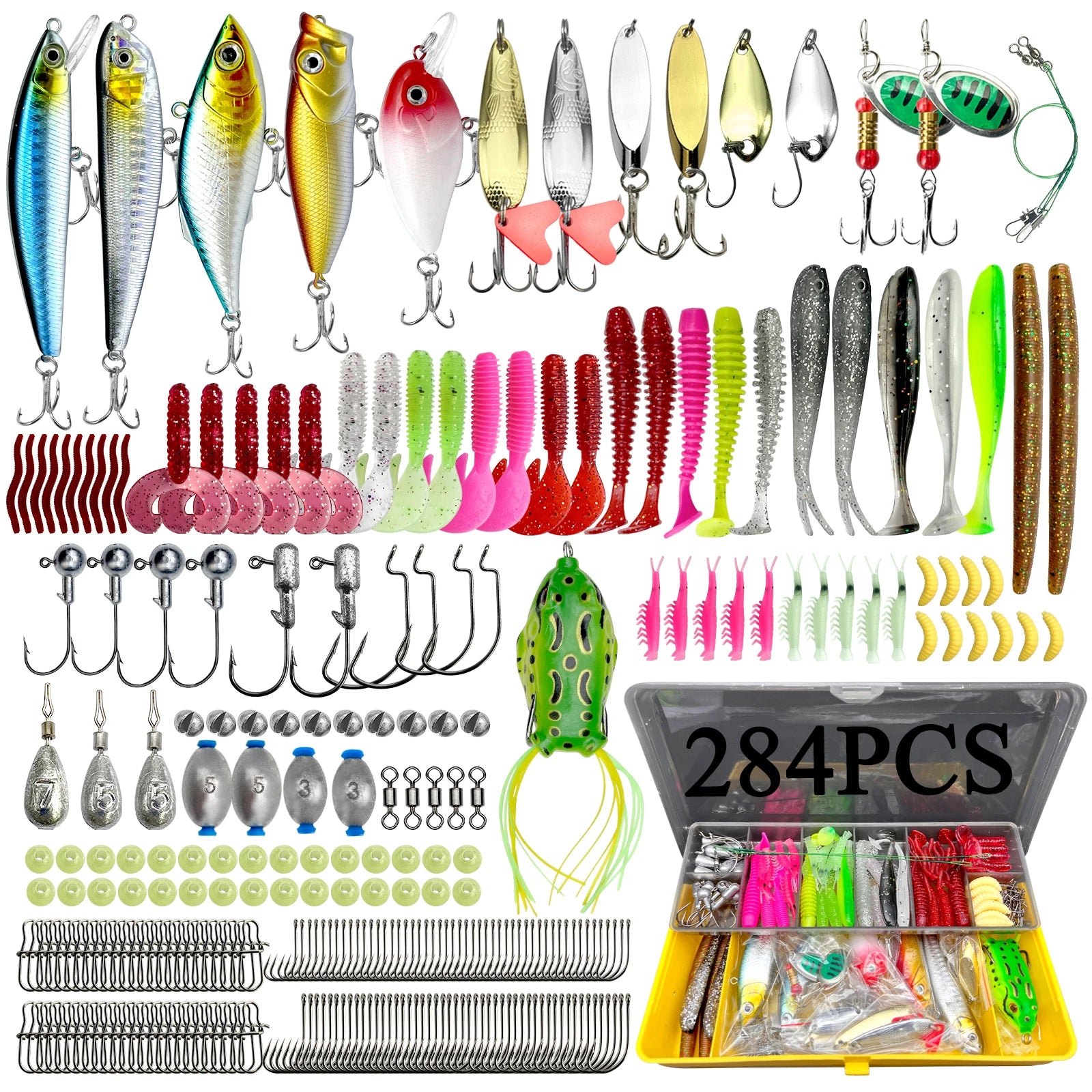Fishing Lures Kit – 78/122/284PCS Tackle Set