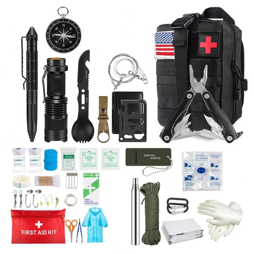 Survival First Aid Kit with Molle Bag – Full Emergency Set