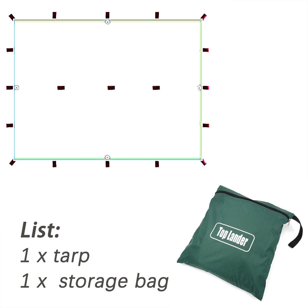 Waterproof Camping Tarp with 19 Hang Points