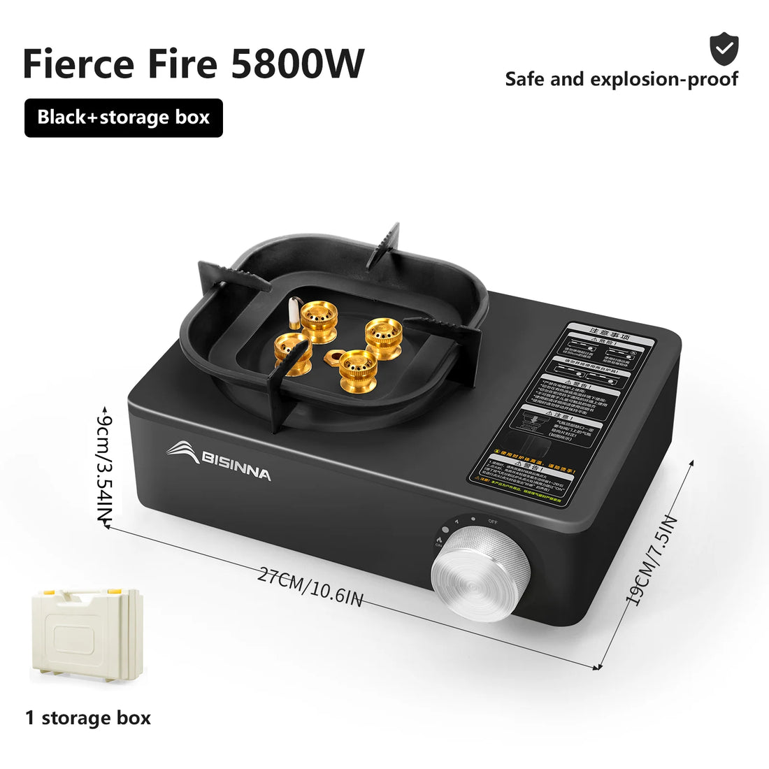 BISINNA 5800W Portable Camping Gas Stove