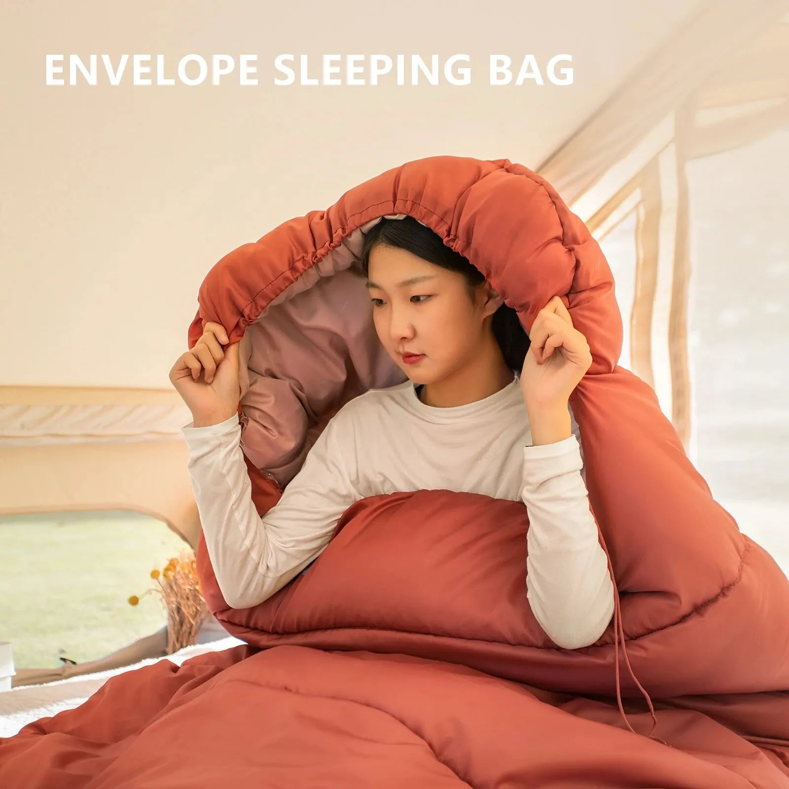 BISINNA 3-Season Camping Sleeping Bag – Lightweight & Extra Long