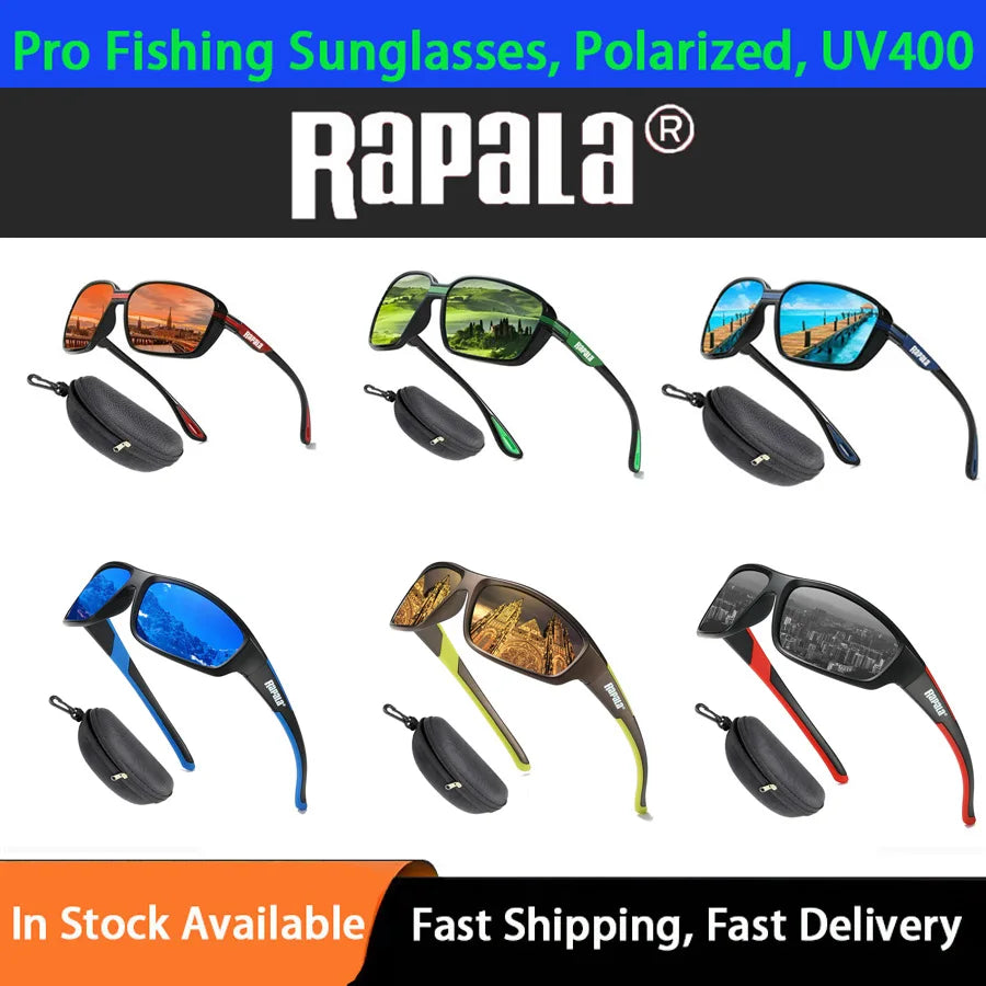 Rapala Polarized Fishing Sunglasses – UV Protection with Case