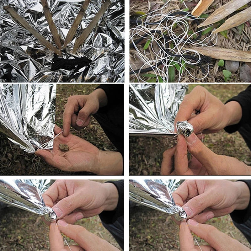 Emergency Thermal Survival Blanket – Waterproof & Windproof