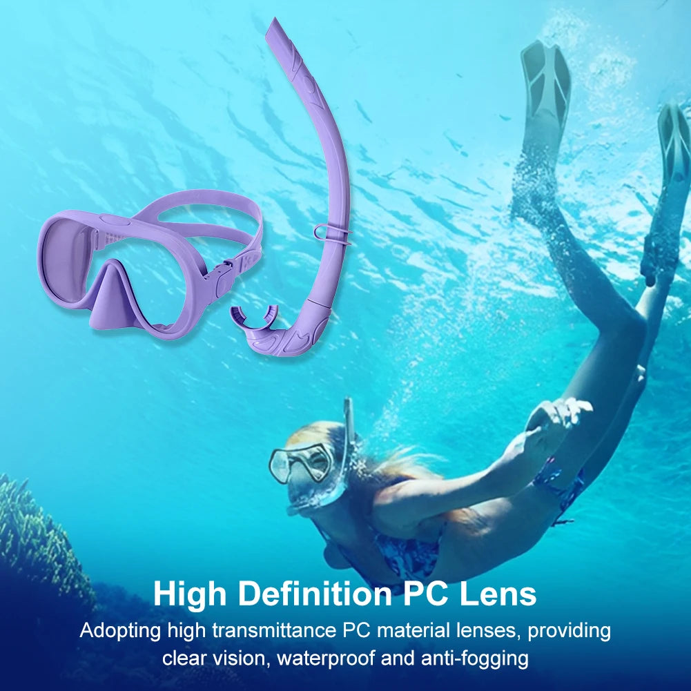 Diving Mask & Snorkel Set – Anti-Fog Swim Goggles with Breathing Tube