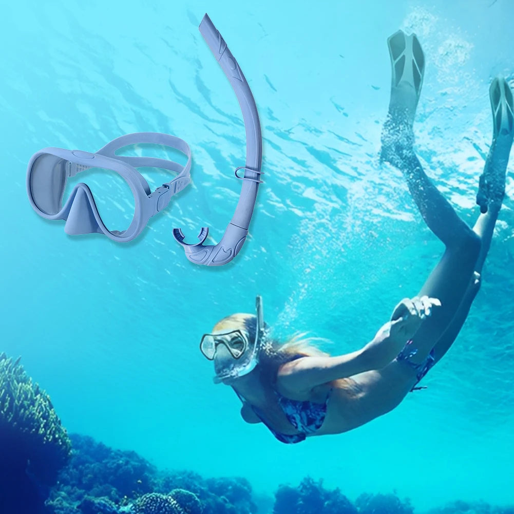Diving Mask & Snorkel Set – Anti-Fog Swim Goggles with Breathing Tube