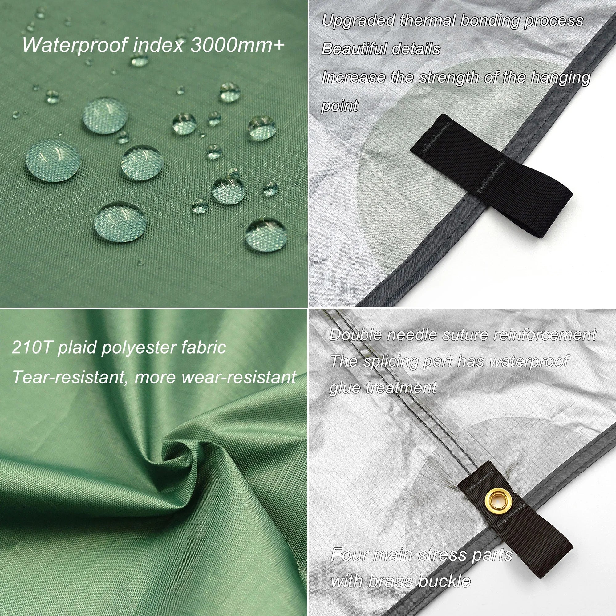Waterproof Camping Tarp with 19 Hang Points