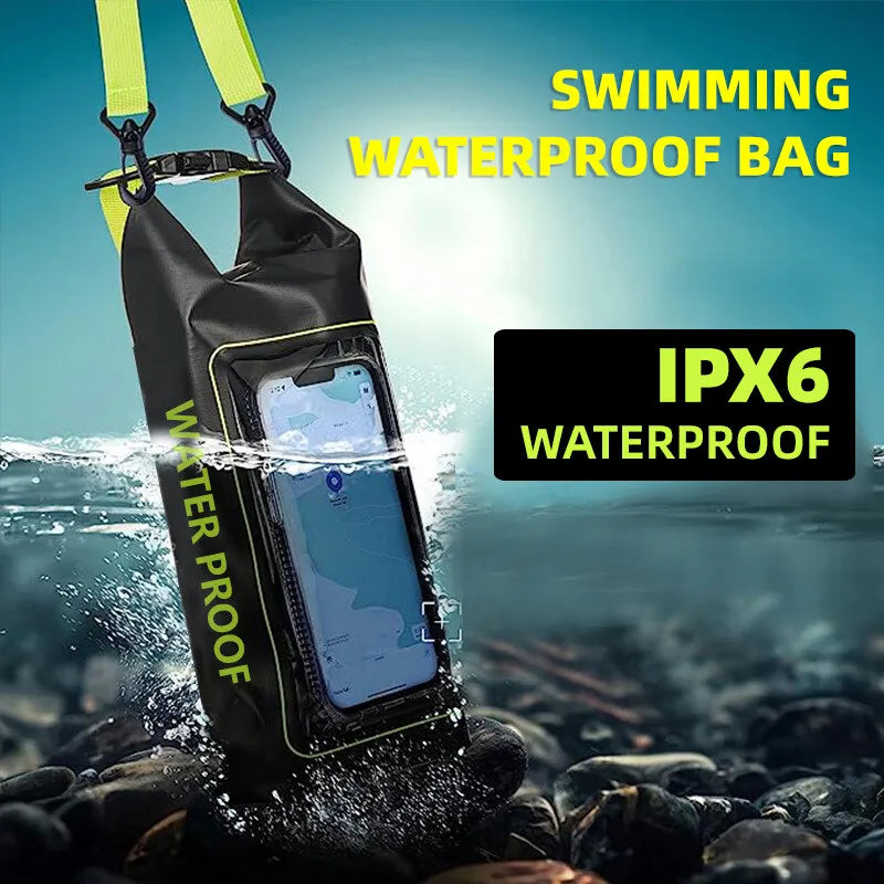 Waterproof Dry Bag with Touchscreen – 2L/5L for Outdoor Sports