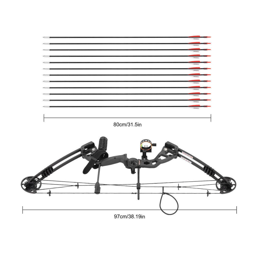 Compound Bow Kit 30-55lbs Adjustable Archery Set