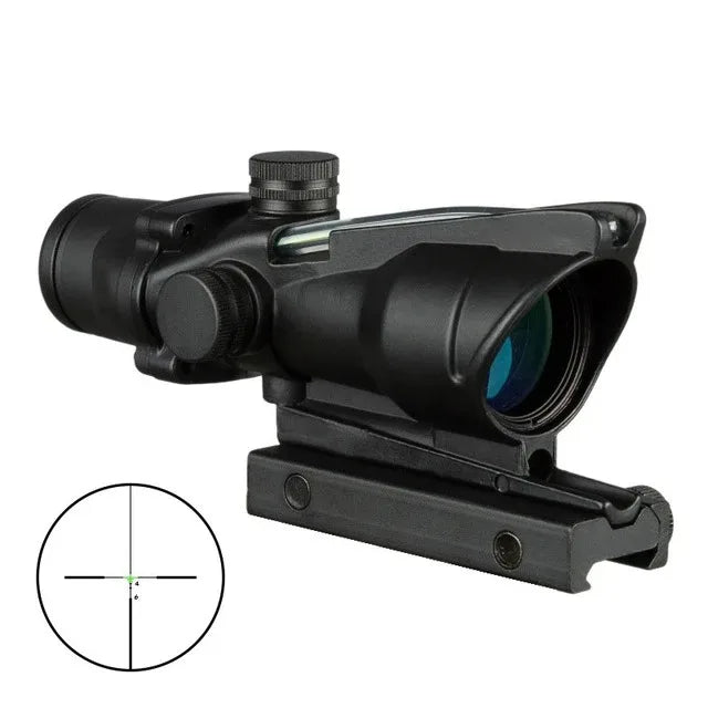 4x32 Tactical Riflescope – Green/Red Fiber Optic Reticle Sight