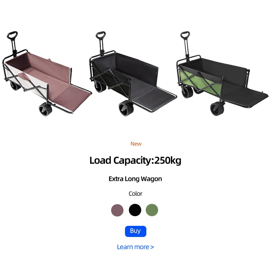 Collapsible Folding Utility Wagon – Heavy-Duty Outdoor Cart