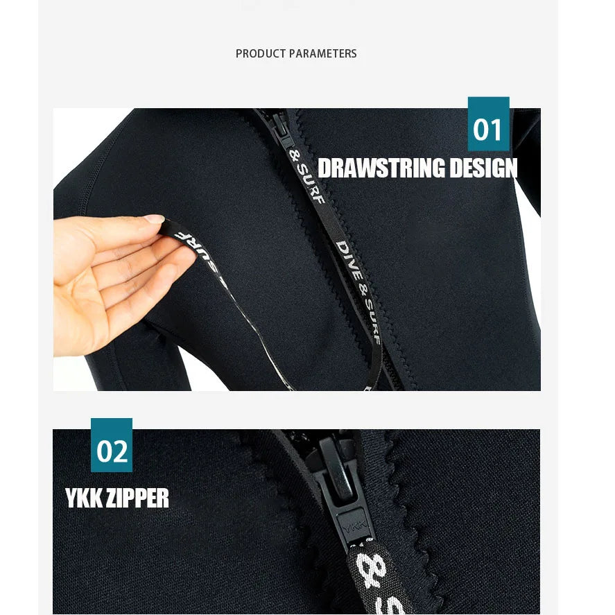 3MM Men’s Full Neoprene Wetsuit for Water Sports