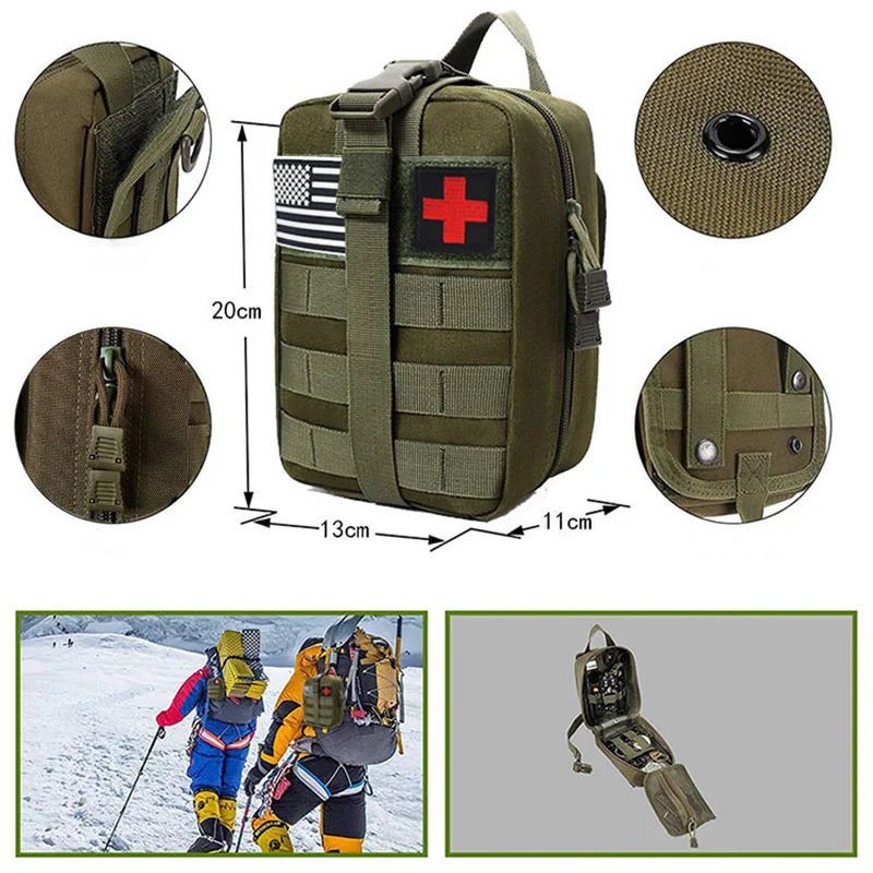 Survival First Aid Kit with Molle Bag – Full Emergency Set