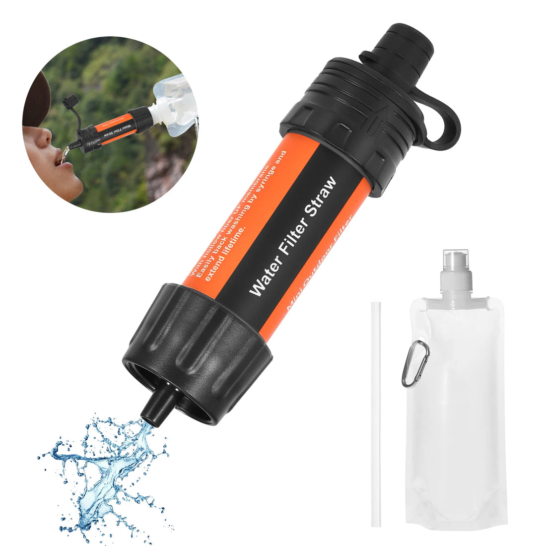 Portable Outdoor Water Filter Purifier for Camping