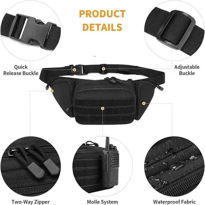 Tactical Nylon Waist Pack – Army Green