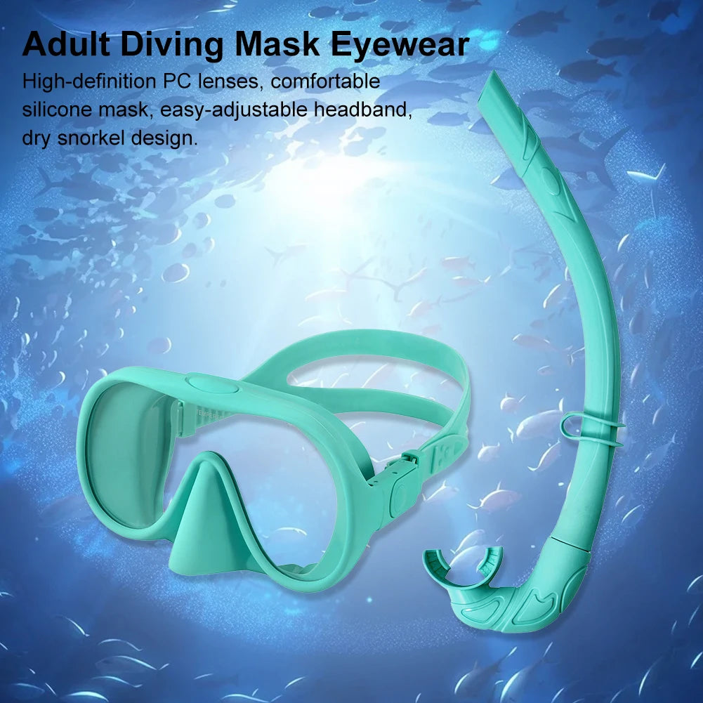 Diving Mask & Snorkel Set – Anti-Fog Swim Goggles with Breathing Tube