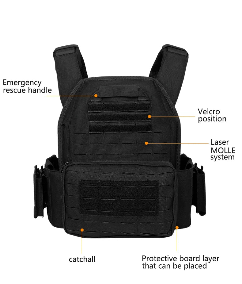 Ranger Green Tactical Plate Carrier Vest – MOLLE & Quick-Release
