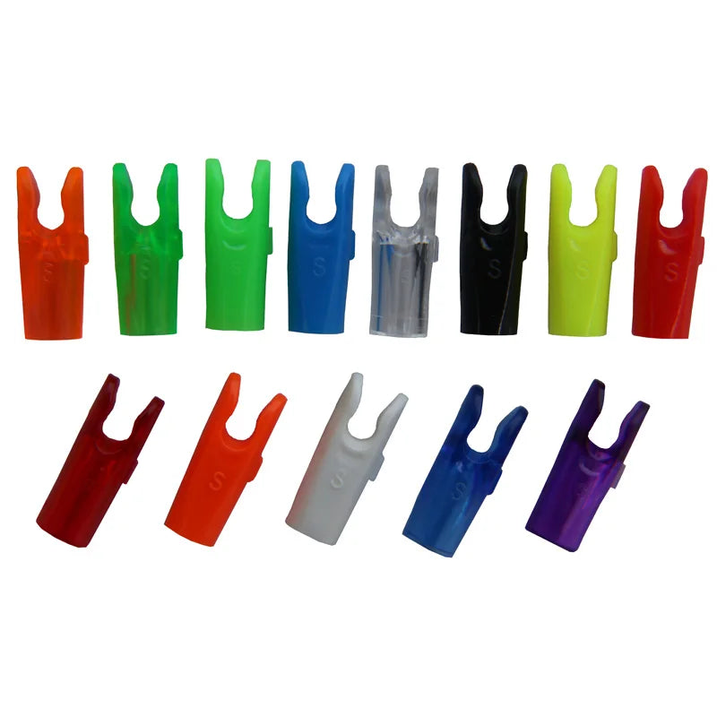 50pcs Arrow Pin Nocks – Size L & S for ID6.2mm/ID4.2mm Shafts