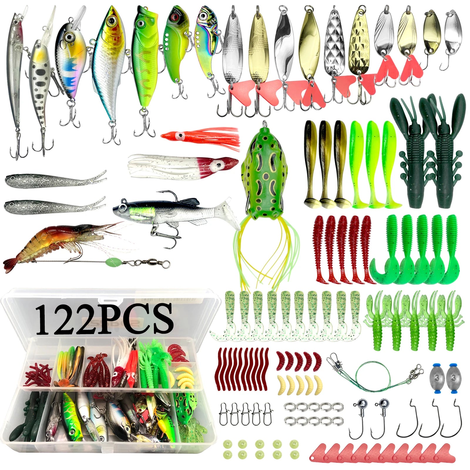 Fishing Lures Kit – 78/122/284PCS Tackle Set