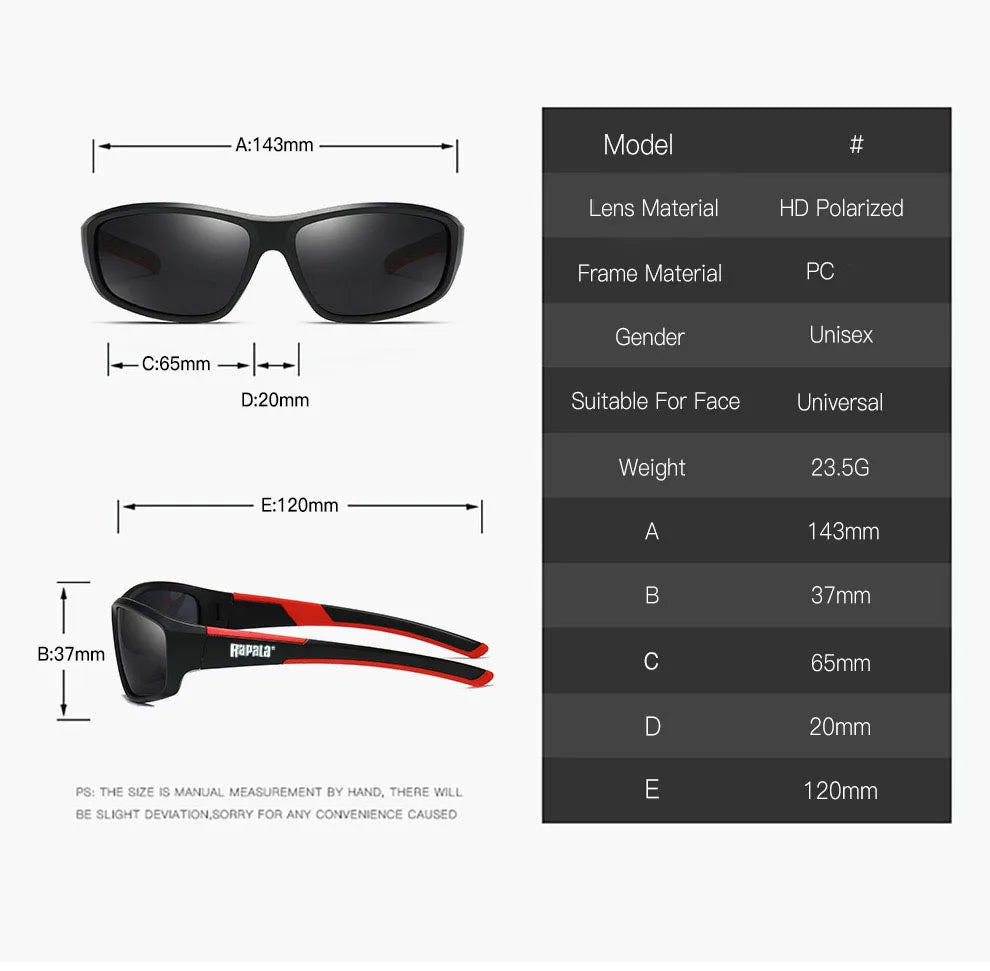 Rapala Polarized Fishing Sunglasses – UV Protection with Case