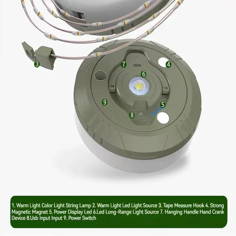 10M Waterproof LED Camping Light Strip