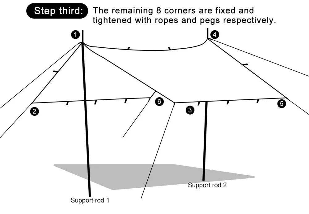 Waterproof Camping Tarp with 19 Hang Points