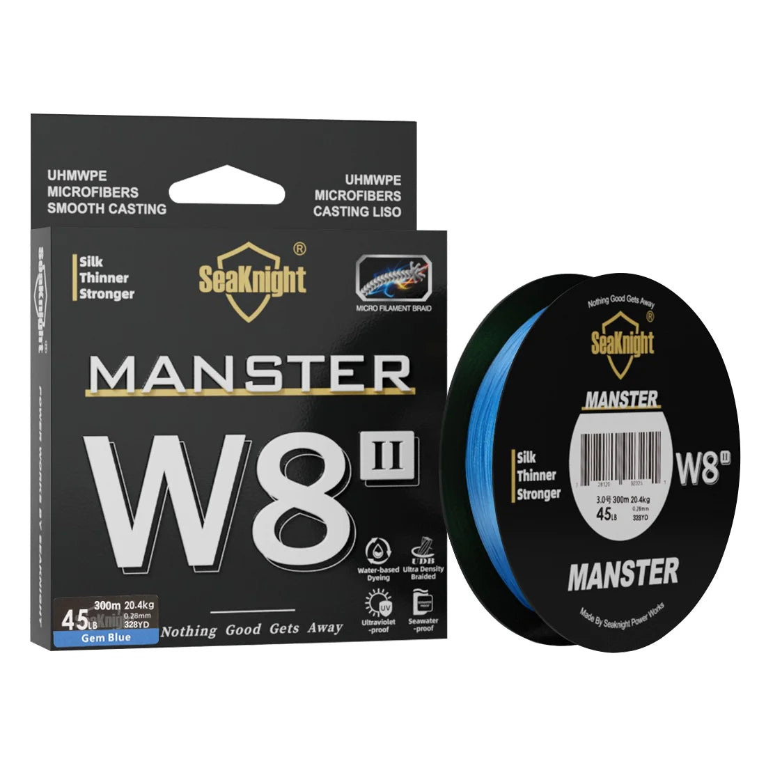 SeaKnight W8 II 300M PE Braided Fishing Line – 8-Weave Saltwater Grade
