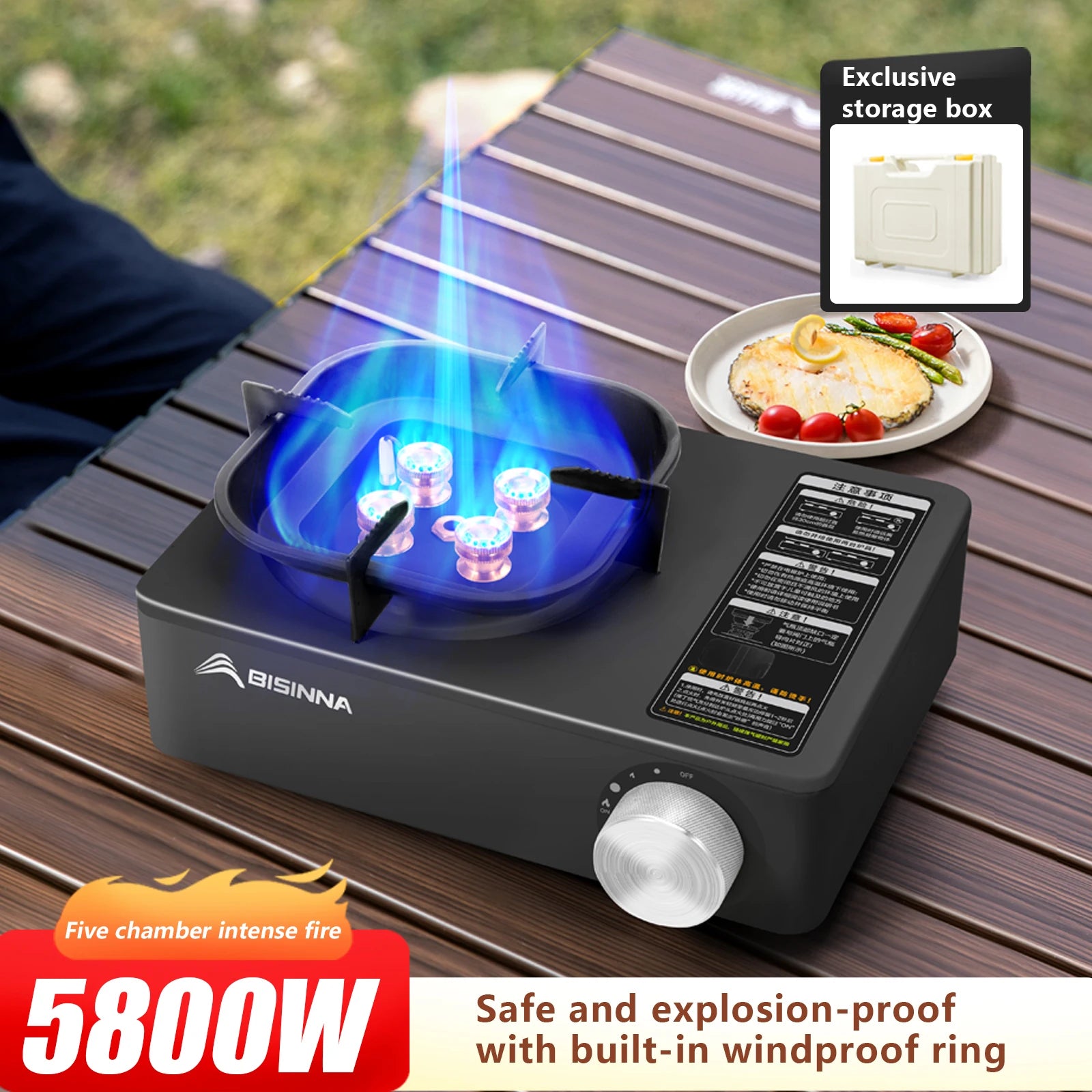BISINNA 5800W Portable Camping Gas Stove