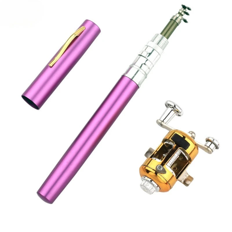 Mini Telescopic Pen Fishing Rod and Reel Combo Set